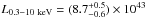 Mathematical equation: \hbox{$L_{\rm 0.3-10~keV}=(8.7 ^{+0.5} _{-0.6})\times 10^{43}$}