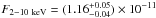 Mathematical equation: \hbox{$F_{\rm 2{-}10~keV}=(1.16 ^{+0.05} _{-0.04})\times 10^{-11}$}