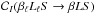 Mathematical equation: \hbox{$\mathcal{C}_I(\beta_{\ell} L_{\ell} S \rightarrow \beta L S)$}