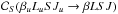 Mathematical equation: \hbox{$\mathcal{C}_S(\beta_u L_u S J_u \rightarrow \beta L S J)$}