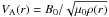 Mathematical equation: \hbox{$V_{\rm A}(r) = B_0/\sqrt{\mu_{0} \rho (r)}$}