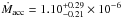 Mathematical equation: \hbox{$\dot{M}_{\rm acc} = 1.10^{+0.29}_{-0.21}\times10^{-6}$}