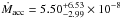 Mathematical equation: \hbox{$\dot{M}_{\rm acc} = 5.50^{+6.53}_{-2.99}\times10^{-8}$}