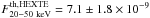 Mathematical equation: \hbox{$F_{20{-}50~{\rm keV}}^{\rm th,HEXTE} = 7.1 \pm 1.8 \times 10^{-9}$}