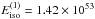 Mathematical equation: \hbox{$E_{\rm iso}^{(1)}= 1.42 \times 10^{53}$}