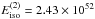 Mathematical equation: \hbox{$E_{\rm iso}^{(2)}=2.43 \times 10^{52}$}