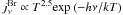 Mathematical equation: \hbox{$j_\nu^{\mathrm{Br}} \propto T^{2.5} \mathrm{exp}\left(-h \nu / k T\right)$}