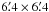 Mathematical equation: \hbox{$6\farcm4 \times 6\farcm4$}