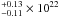Mathematical equation: \hbox{$^{+0.13}_{-0.11} \times10^{22}$}