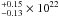 Mathematical equation: \hbox{$^{+0.15}_{-0.13} \times10^{22}$}