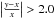 Mathematical equation: \hbox{$\left| \frac{y-x}{x} \right|>2.0$}