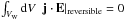 Mathematical equation: \hbox{$\int_{V_{\rm W}} {\rm d}V \;\; \vec{j}\cdot\vec{E}|_{\rm reversible}=0$}