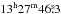 Mathematical equation: \hbox{$13^{\rm h}27^{\rm m}46\fs3$}