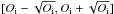 Mathematical equation: \hbox{$[O_{\rm i}-\sqrt{O_{\rm i}}, O_{\rm i}+\sqrt{O_{\rm i}}]$}