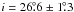 Mathematical equation: \hbox{$i= 26\fdg6 \pm 1\fdg3$}