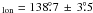 Mathematical equation: \hbox{$_{\rm lon} = 138\fdg7\,\pm\,3\fdg5$}