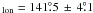 Mathematical equation: \hbox{$_{\rm lon} = 141\fdg5\,\pm\,4\fdg1$}