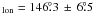 Mathematical equation: \hbox{$_{\rm lon} = 146\fdg3\,\pm\,6\fdg5$}
