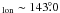 Mathematical equation: \hbox{$_{\rm lon} \sim 143\fdg0$}