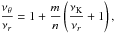 Mathematical equation: \hbox{$\displaystyle \frac{\nu_{\theta}}{\nu_{r}}=1 + \frac{m}{n}\left(\frac{\nu_{\mathrm{K}}}{\nu_{r}}+1\right),$}