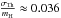 Mathematical equation: \hbox{$\frac{\sigma_{\rm Th}}{m_{\rm H}} \approx 0.036$}