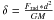 Mathematical equation: \hbox{$\delta = \frac{F_{\rm rad}*d^2}{GM}$}