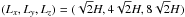 Mathematical equation: \hbox{$(L_x,L_y,L_z)=(\sqrt{2}H,4\sqrt{2}H,8\sqrt{2}H)$}