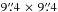 Mathematical equation: \hbox{$9\farcs4\,\times\,9\farcs4$}
