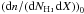 Mathematical equation: \hbox{$\left( \dif n / (\dif N_\ion{H}{i} \, \dif X) \right)_0$}