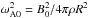 Mathematical equation: \hbox{$\omega_{\rm A0}^2 = B_{0}^2 /4 \pi \rho R^2$}