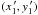 Mathematical equation: \hbox{$(x_1^{\,\prime},y_1^{\,\prime})$}