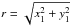 Mathematical equation: \hbox{$r=\sqrt{x_1^2+y_1^2}$}