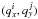 Mathematical equation: \hbox{$(q_x^i,q_y^j)$}