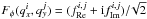 Mathematical equation: \hbox{$F_{\phi}(q_x^i,q_y^j)=(f_{\rm Re}^{i,j}+{\rm i}f_{\rm Im}^{i,j})/\!\sqrt{2}$}