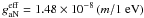 Mathematical equation: \hbox{$g_{\rm aN}^{\rm eff}=1.48\times 10^{-8}\left(m/1 ~{\rm eV}\right)$}