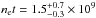 Mathematical equation: \hbox{$n_{\rm e}t = 1.5^{+0.7}_{-0.3}\times10^9$}