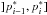 Mathematical equation: \hbox{$]p^*_{i-1},p^*_{i}]$}