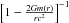 Mathematical equation: \hbox{$\left[1 - {2 G m(r)\over{r c^2}}\right]^{-1}$}