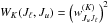 Mathematical equation: \hbox{$W_K(J_{\ell},J_u) = \left( w^{(K)}_{J_u J_{\ell}} \right)^2$}