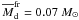 Mathematical equation: \hbox{$\overline{M}_{\rm d}^{\rm fr}=0.07~M_\odot$}