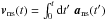 Mathematical equation: \hbox{$\vec{v}_\mathrm{ns}(t)=\int_0^t {\mathrm d}t^\prime\; \vec{a}_\mathrm{ns}(t^\prime)$}