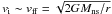 Mathematical equation: \hbox{$v_\mathrm{i} \sim v_\mathrm{ff} = \sqrt{2GM_\mathrm{ns}/r}$}
