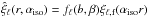 Mathematical equation: \hbox{$\hat{\xi}_\ell(r,\alpha_{\rm iso})=f_\ell(b,\beta)\xi_{\ell,{\rm f}}(\alpha_{\rm iso} r)$}