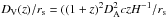 Mathematical equation: \hbox{$\dv(z)/r_{\rm s}=((1+z)^2\da^2czH^{-1}/r_{\rm s}$}