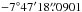 Mathematical equation: \hbox{$-7\degr47\arcmin18\farcs0901$}