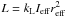 Mathematical equation: \hbox{$L = k_{\rm L} I_{\rm eff}r^{2}_{\rm eff}$}