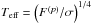 Mathematical equation: \hbox{$T_\mathrm{eff}=\left(F^{(p)}/\sigma\right)^{1/4}$}