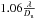Mathematical equation: \hbox{$1.06\frac{\lambda}{D_{\rm u}}$}