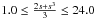 Mathematical equation: \hbox{$1.0\leq \frac{2s+s^{3}}{3}\leq 24.0$}