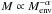 Mathematical equation: \hbox{$M \propto M_{\rm env}^{-\alpha}$}